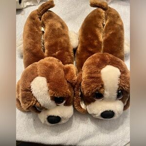 Vintage kinsman size mens 7-8 puppy dog slippers